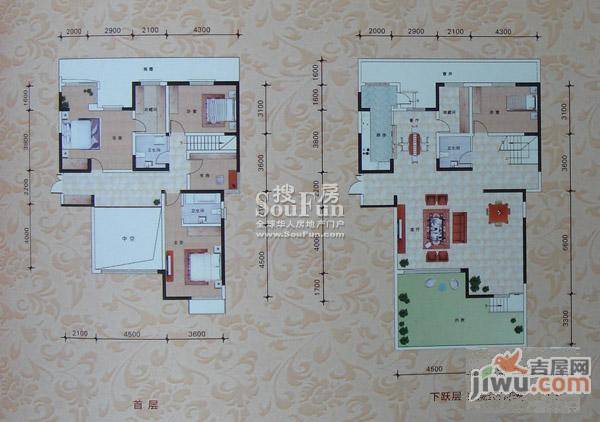 鸿运润园4室2厅2卫172.4㎡户型图