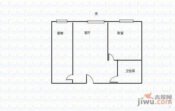 西湖花园0室2厅2卫户型图