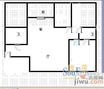 徐家巷小区2室2厅1卫户型图