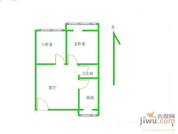 泰生大厦3室2厅2卫户型图