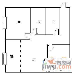 泰生大厦3室2厅2卫户型图