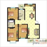 三角花园3室2厅2卫户型图