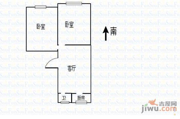 郑家台2室1厅1卫70㎡户型图