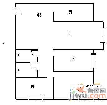 宏宇大厦3室2厅2卫163㎡户型图