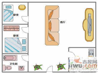 陇南大厦3室2厅1卫户型图