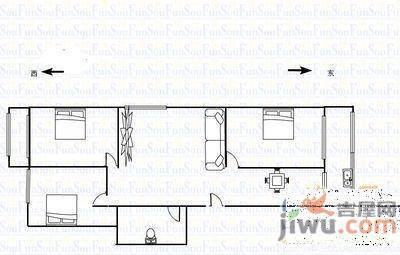 兰岗小区3室2厅1卫户型图