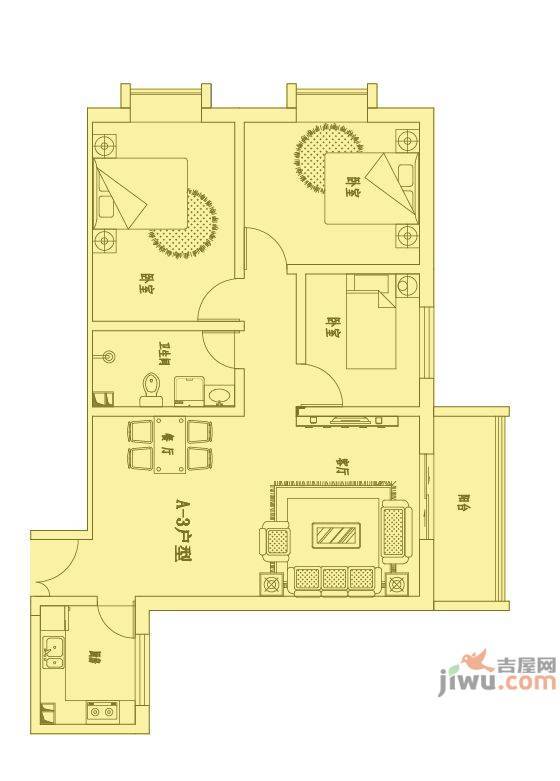 南砖瓦窑216号3室0厅0卫户型图