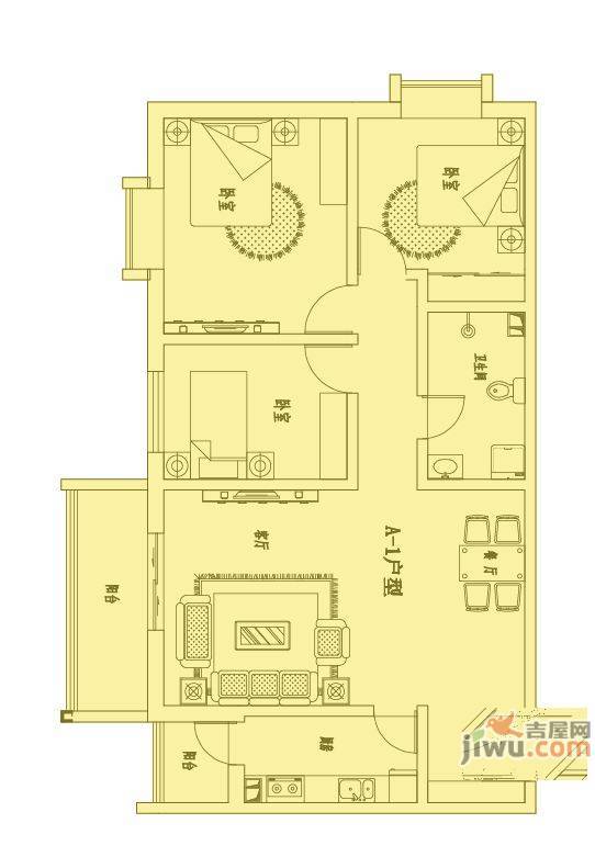 南砖瓦窑216号3室0厅0卫户型图