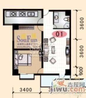 兰飞家属院2室2厅1卫75㎡户型图