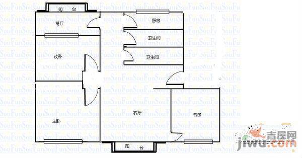 桃林小区3室2厅2卫户型图