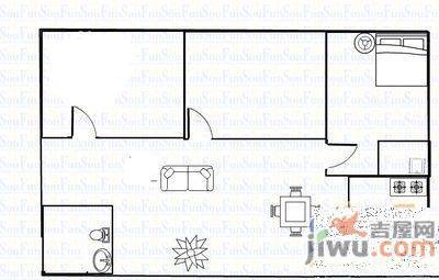 倚能金河家园3室2厅2卫107㎡户型图