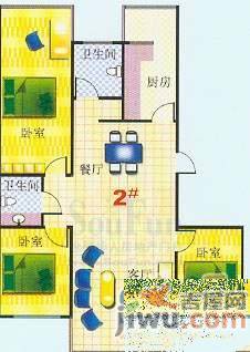 静宝家园3室2厅2卫131.9㎡户型图