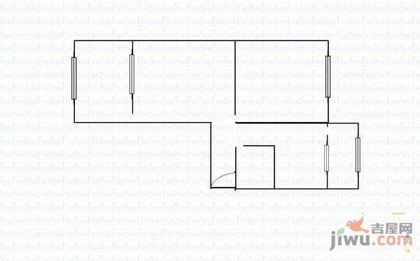 粮食局家属院(定西路)2室1厅1卫85㎡户型图