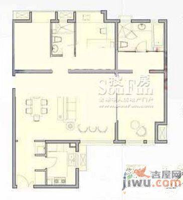 金运大厦3室2厅2卫153㎡户型图