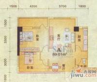 中广千隆家园2室2厅1卫89㎡户型图