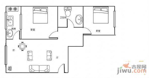 祥苑小区3室2厅1卫136.5㎡户型图