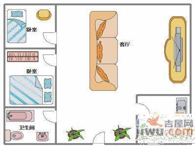 广场南口3室2厅2卫户型图