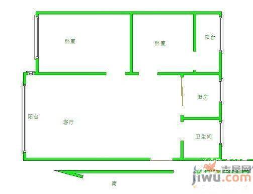 燕子楼3室2厅1卫户型图