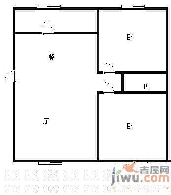 敦煌小区3室1厅1卫85㎡户型图