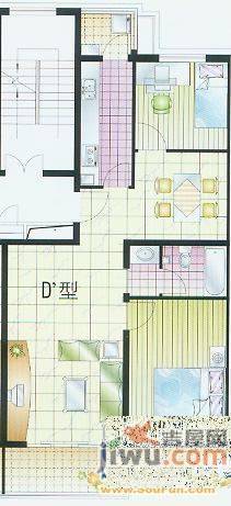 实创现代城5室3厅3卫257.4㎡户型图