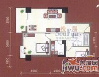 宝丰公馆2室2厅1卫99.3㎡户型图