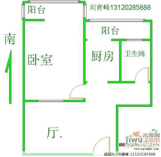 春风广场3室2厅1卫户型图