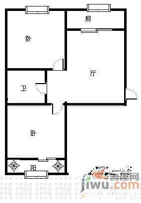 兰新太平洋2室2厅1卫90㎡户型图