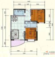 飞天世纪新城2室2厅1卫98.7㎡户型图