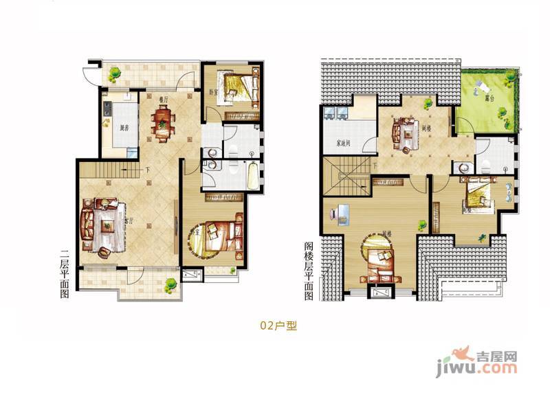 墅洋居礼二期4室3厅4卫200.2㎡户型图