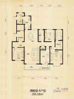 维多利亚时代4室2厅2卫205.6㎡户型图