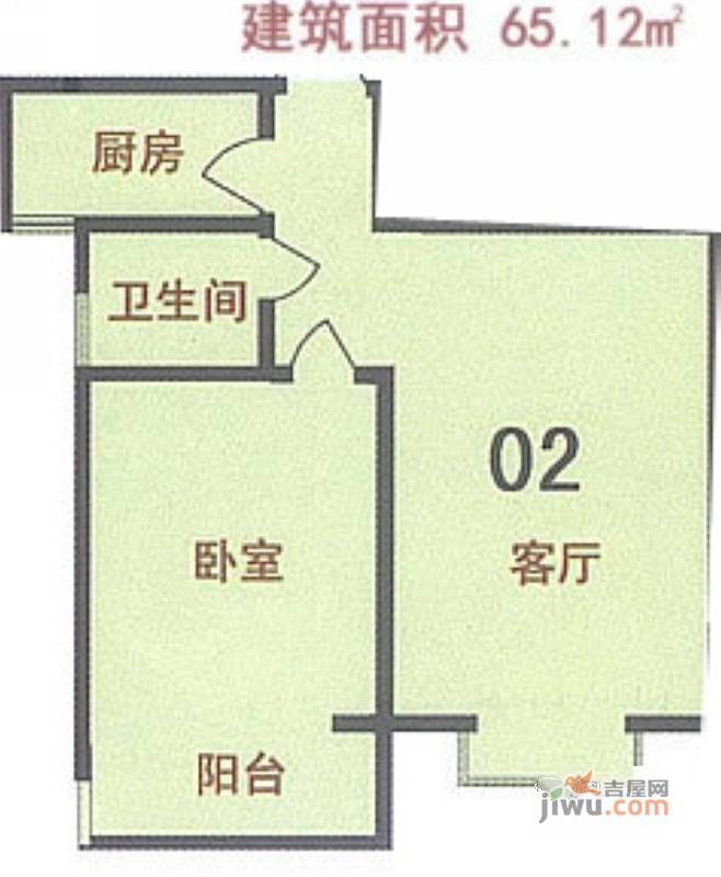 新天地自然康城三期3室2厅2卫90㎡户型图