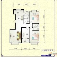 芝兰明仕二期3室2厅2卫139.4㎡户型图