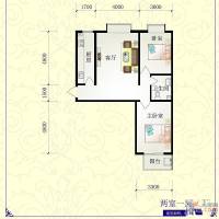 芝兰明仕二期2室1厅1卫96.9㎡户型图