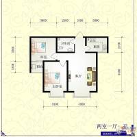 芝兰明仕二期2室1厅1卫86.3㎡户型图