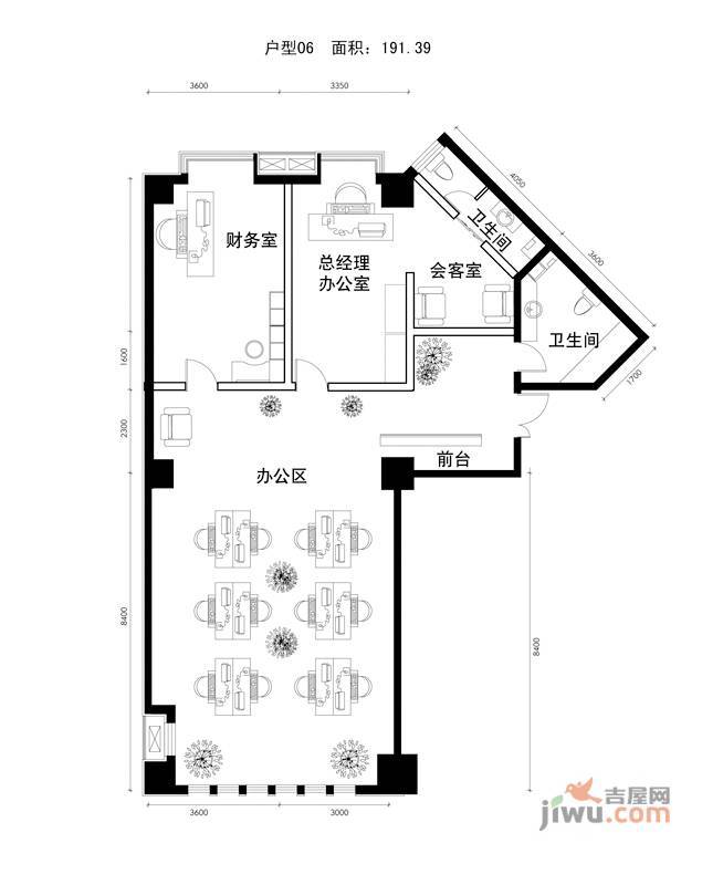 中天世都1室2厅1卫68.5㎡户型图