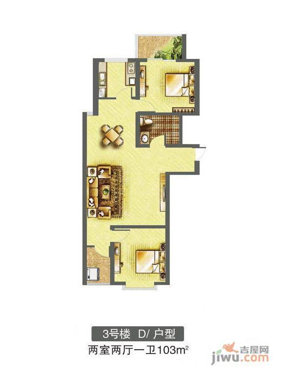 东焦民巷3室2厅2卫140㎡户型图