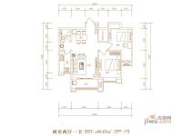 东胜紫御府2室2厅1卫95.9㎡户型图