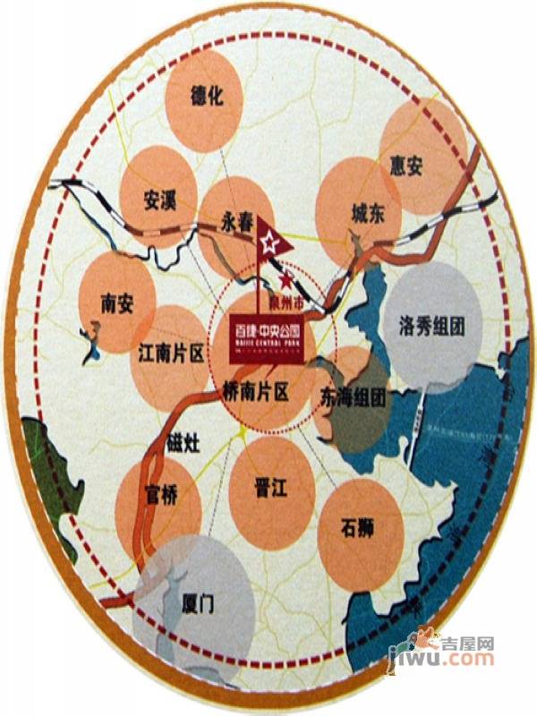 百捷中央公园位置交通图图片