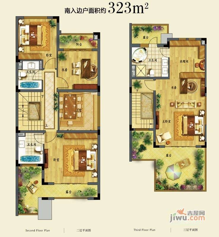 龙湖原著普通住宅323㎡户型图