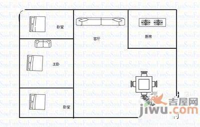 滨东花园二期3室2厅2卫173㎡户型图