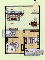 中央公园2室2厅1卫95.1㎡户型图