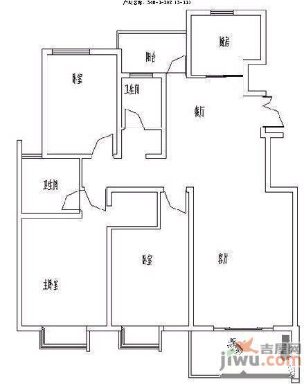 国信龙湖世家0室2厅1卫户型图