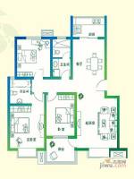 万豪绿城3室2厅2卫120㎡户型图