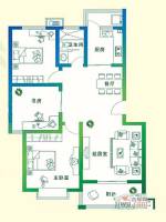 万豪绿城3室2厅1卫105㎡户型图