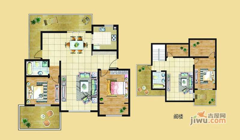 九里景秀4室3厅2卫户型图