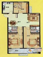 中央公园3室2厅2卫124.5㎡户型图