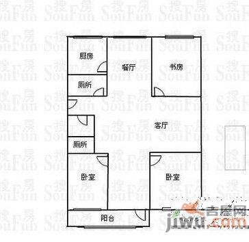 江南逸庭3室2厅2卫户型图