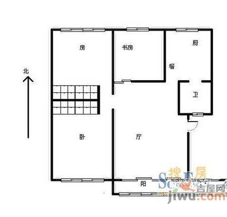 江南逸庭3室1厅1卫户型图