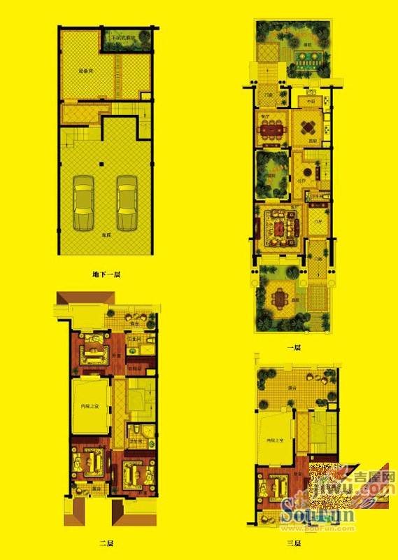 世茂大目湾4室3厅3卫220㎡户型图