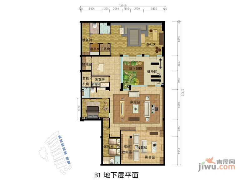 钱湖沐桥5室3厅2卫210㎡户型图